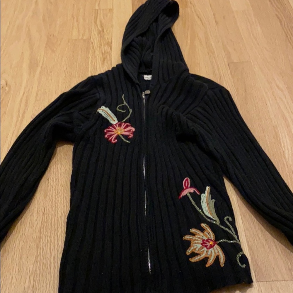 Black Cotton Cotton Sweater View 2